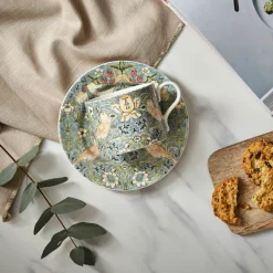 Morris & Co Porcelain Cup & Saucer - Strawberry Thief