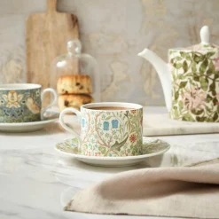 Morris & Co Porcelain Tea Cup & Saucer - Blackthorn