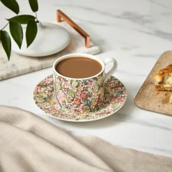 Morris & Co Porcelain Tea Cup & Saucer - Golden Lily
