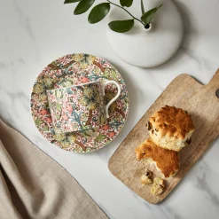 Morris & Co Porcelain Tea Cup & Saucer - Golden Lily