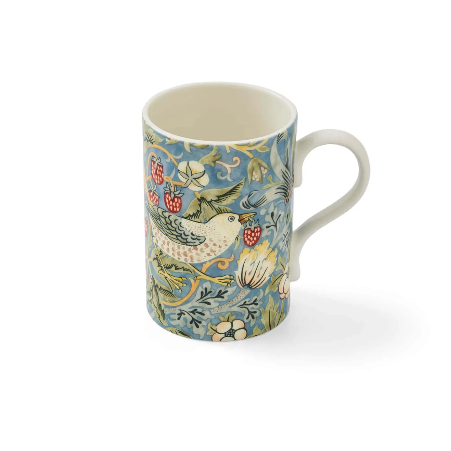 Morris & Co Strawberry Thief 340ml Porcelain Mug - Indigo
