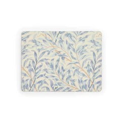 Morris & Co Willow Bough Set Of Six Placemats - Blue