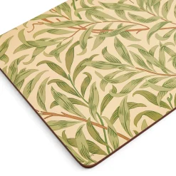 Morris & Co Willow Bough Set Of Six Placemats - Green