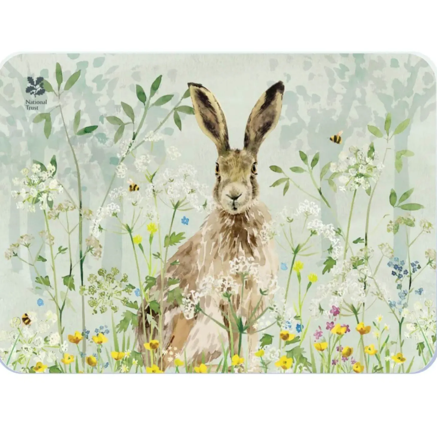 National Trust Large Glass Worktop Protector - Hare