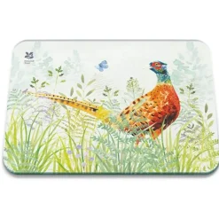 National Trust Large Glass Worktop Protector - Pheasant