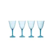 Navigate Linear Acrylic Set of 4 Wine Glasses - Blue
