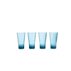 Navigate Linear Acrylic Set of 4 Hi-Ball Glasses - Blue