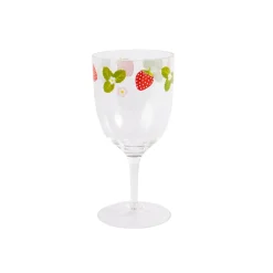 Navigate Strawberries & Cream Reusable Decorated Wine Glass