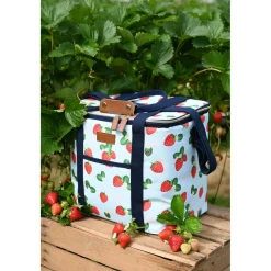 Navigate Strawberries & Cream Family Insulated Cool Bag - Aqua