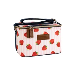Navigate Strawberries & Cream Personal Insulated Cool Bag - Pink Stripe