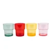 Navigate Strawberries & Cream Set of 4 Stacking Tumbler Glasses in Mixed Colours