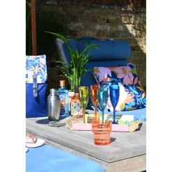 Navigate Summerhouse 4-Piece Set of Polyester Flute Glasses - Riviera