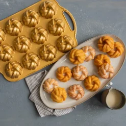 Nordic Ware Braided Mini Bundt Pan - Gold