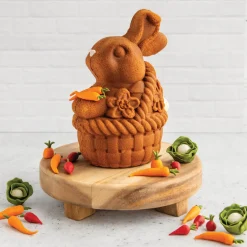 Nordic Ware 10-Cup Bunny In A Basket 3D Cake Pan - Toffee