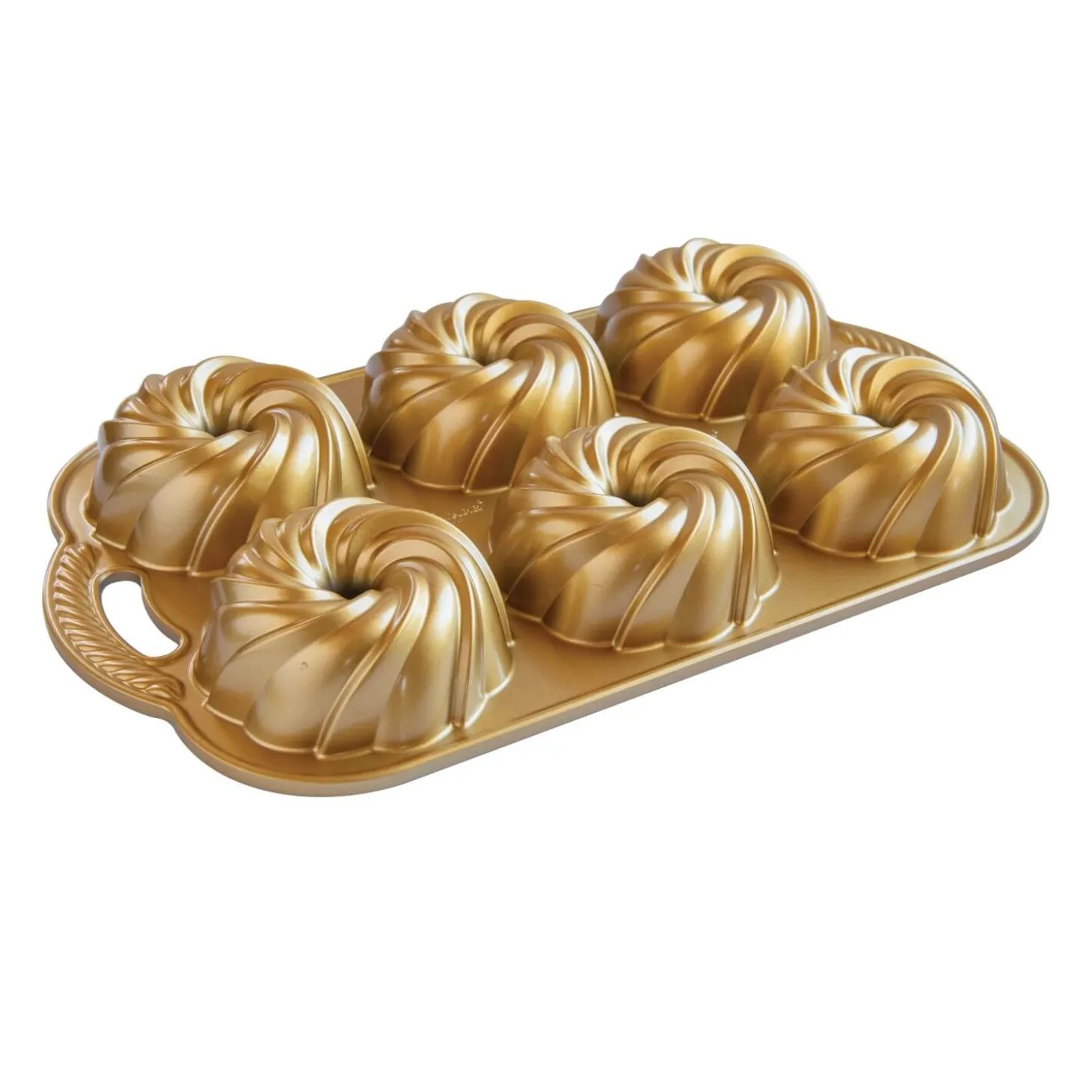 Nordic Ware Swirl Bundtlette Pan - Gold