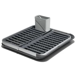 OXO Good Grips Aluminium Fold Flat Dish Rack - Grey