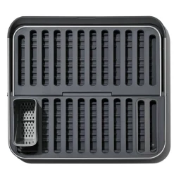 OXO Good Grips Aluminium Fold Flat Dish Rack - Grey