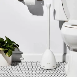 OXO Good Grips Toilet Brush With Rim Cleaner - White