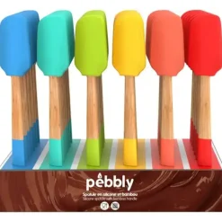 Pebbly Bamboo & Silicone Flexible Spatula - Assorted