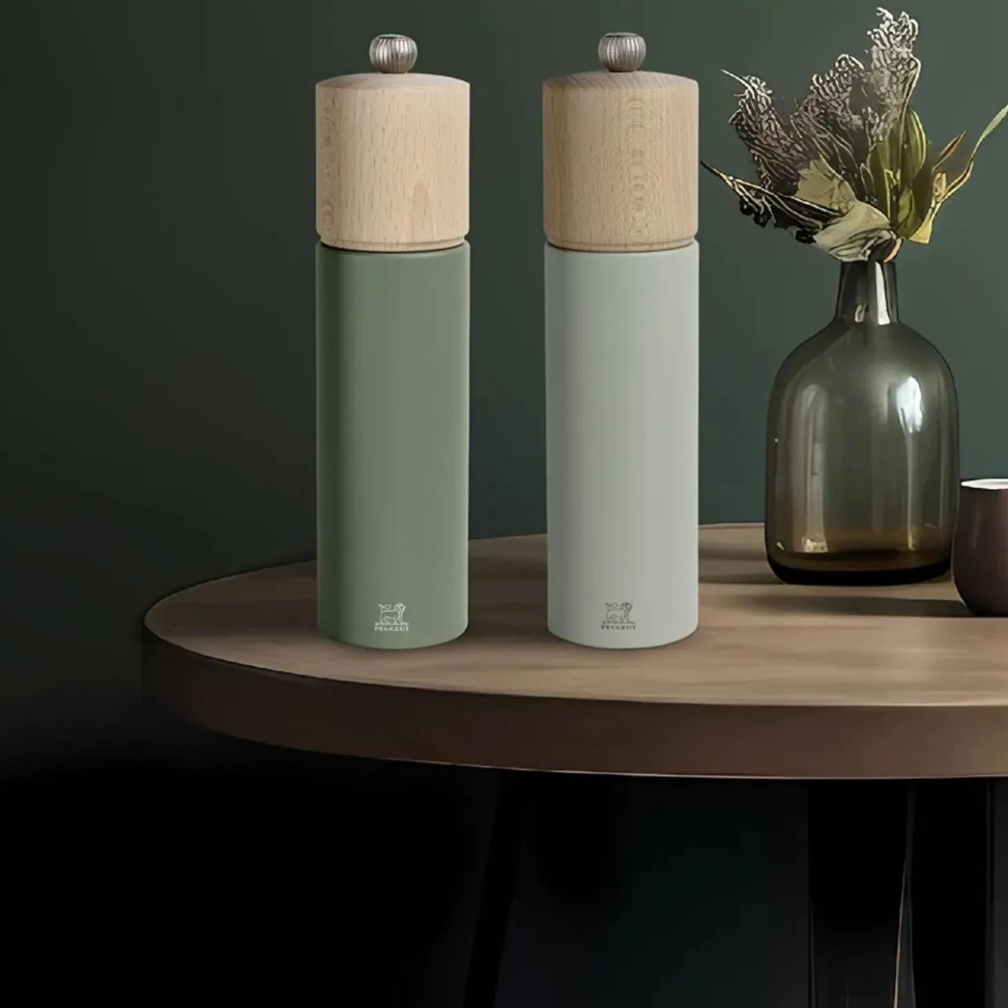 Peugeot Boreal 21cm Beech Pepper Mill - Fern Green