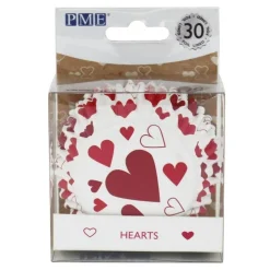 PME Pack of 30 Foil Lined Cup Cake Cases - Hearts