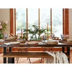 Portmeirion Minerals Stoneware 22.2cm Low Bowl - Aquamarine