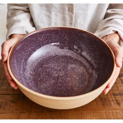 Portmeirion Minerals Stoneware 24.5cm Medium Serving Bowl - Amethyst