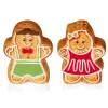 Premier Christmas 8cm Ceramic Gingerbread Salt & Pepper Shaker Set