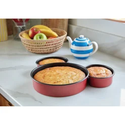 Prestige Disney 'Bake With Mickey' Non-Stick Mickey Head Cake Tins - 3 Piece