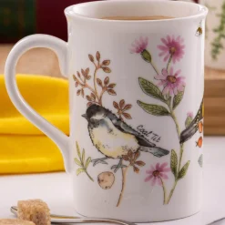Price & Kensington Garden Birds Fine China 300ml Mug - Bluebell