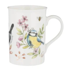 Price & Kensington Garden Birds Fine China 300ml Mug - Honeysuckle