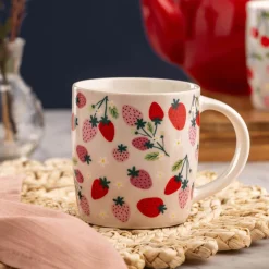 Price & Kensington 340ml Fine China Mug - Strawberries