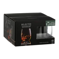 Ravenhead Kings Set of 4 36cl Crystal Mixer Glasses