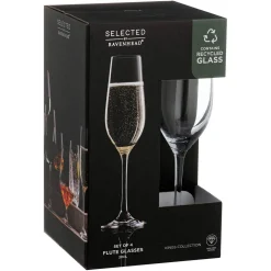 Ravenhead Kings Set of 4 20cl Crystal Flute Glasses