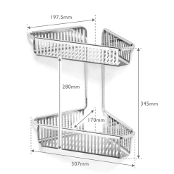 Robert Welch Burford Shower Double Corner Basket