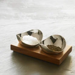 Robert Welch Drift Pinch Pot Set with Walnut Base