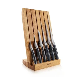 Robert Welch Professional V Angle 7-Piece Knife Block & Signature Handheld Sharpener Set