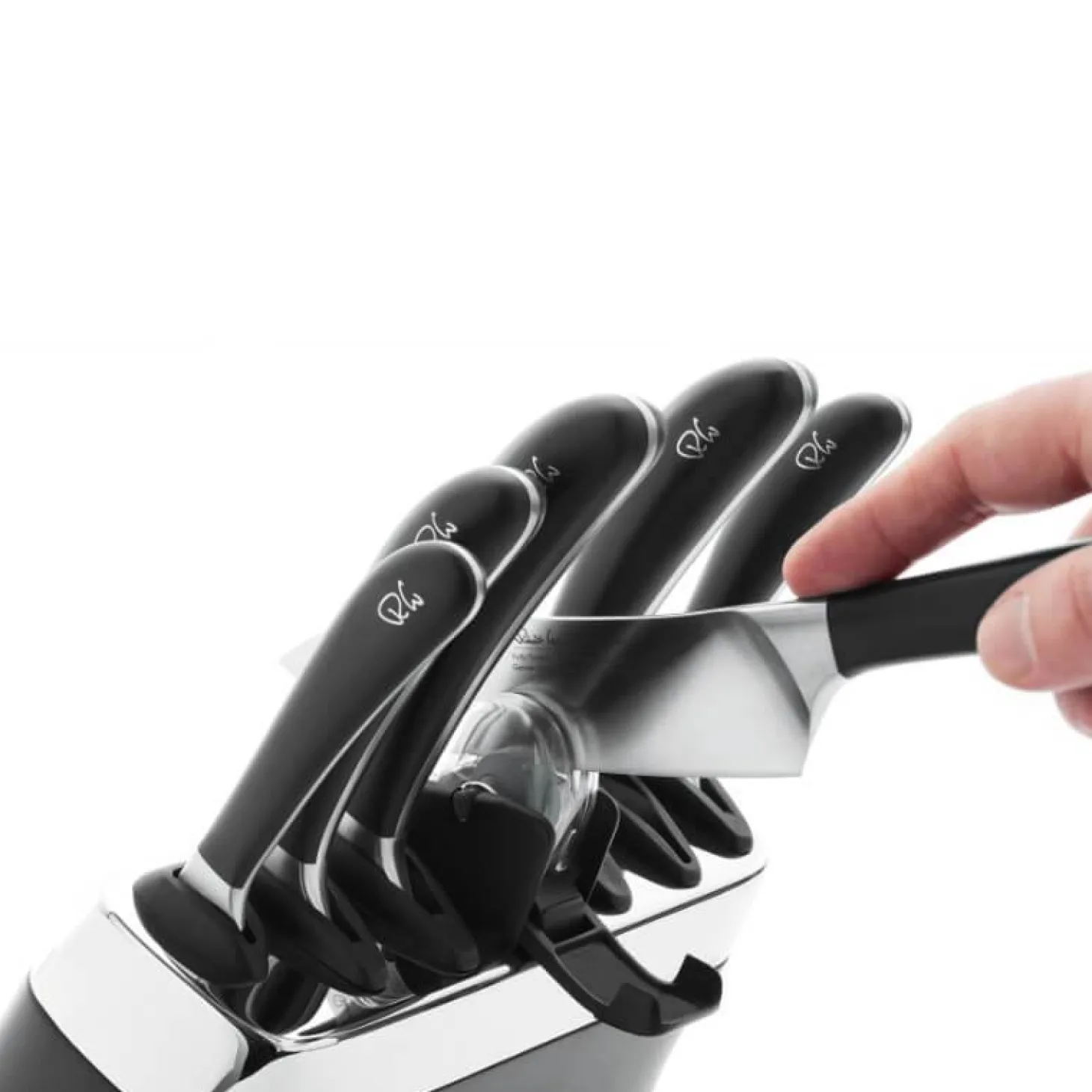 Robert Welch Signature 8 Piece Kitchen Knife Block Set With Sharpener