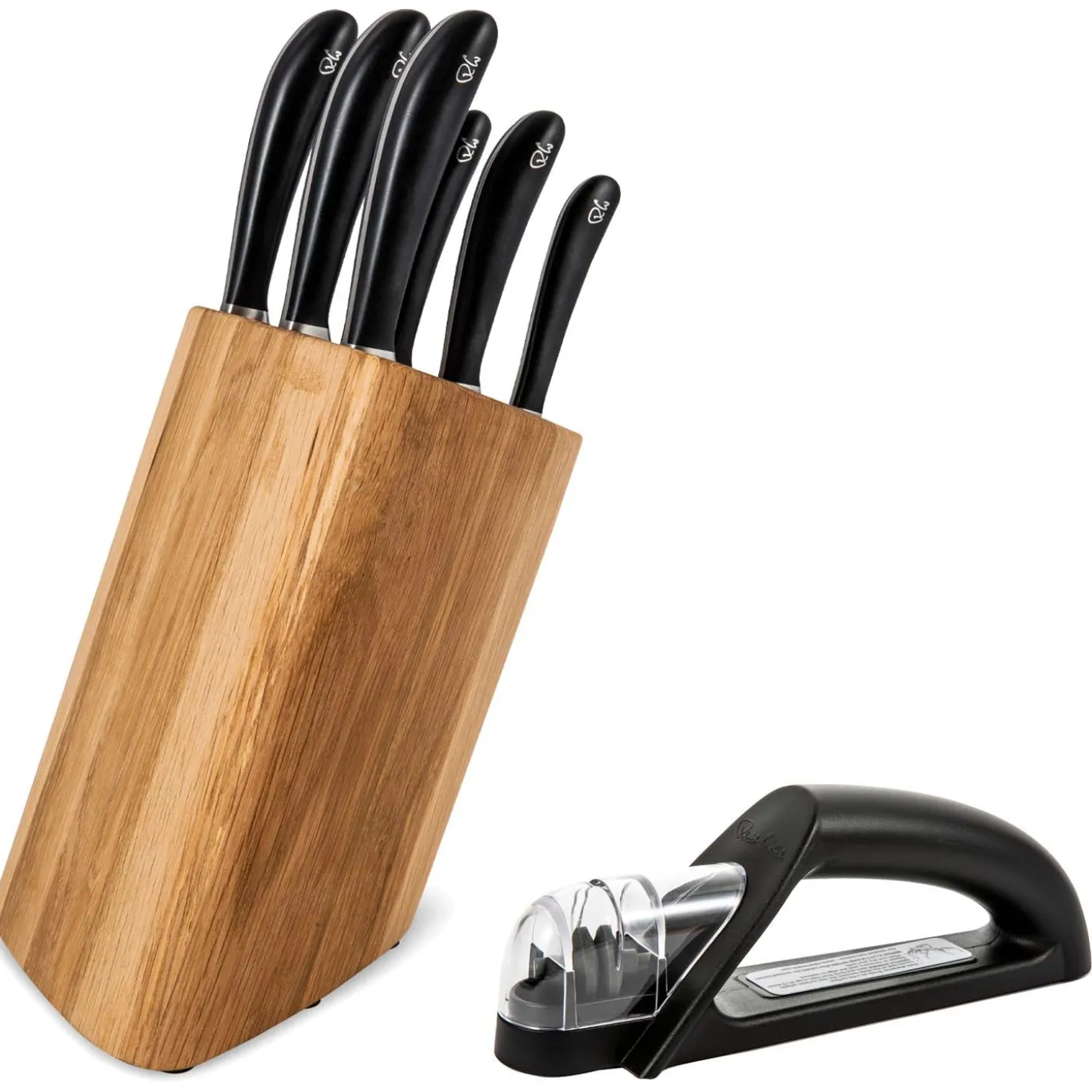 Robert Welch Signature Prism 7-Piece Knife Block & Handheld Sharpener Set