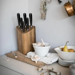 Robert Welch Signature Prism 7-Piece Knife Block & Handheld Sharpener Set