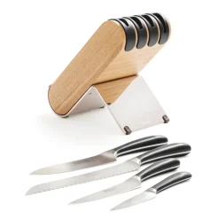 Robert Welch Signature Q 5-Piece Ash Kitchen Knife Block Set