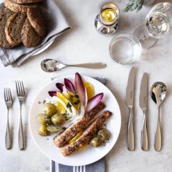 Robert Welch Stanton Bright Stainless Steel Cutlery Set - 56 Piece