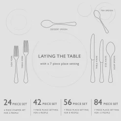 Robert Welch Stanton Bright Stainless Steel Cutlery Set - 56 Piece