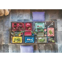 Rose & Tulipani Concerto Blu Avio Blue Salad Bowl - 26cm