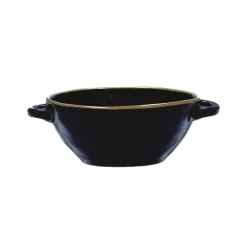 Rose & Tulipani Concerto Cobalto Indigo Blue Soup Bowl with Handles - 14cm