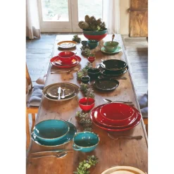 Rose & Tulipani Concerto Verde Bosco Forest Green Salad Bowl - 20cm