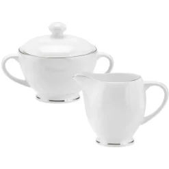 Royal Worcester Serendipity Platinum Sugar & Creamer set - White
