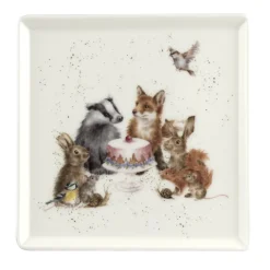 Royal Worcester Wrendale Square Plate - Woodland Party