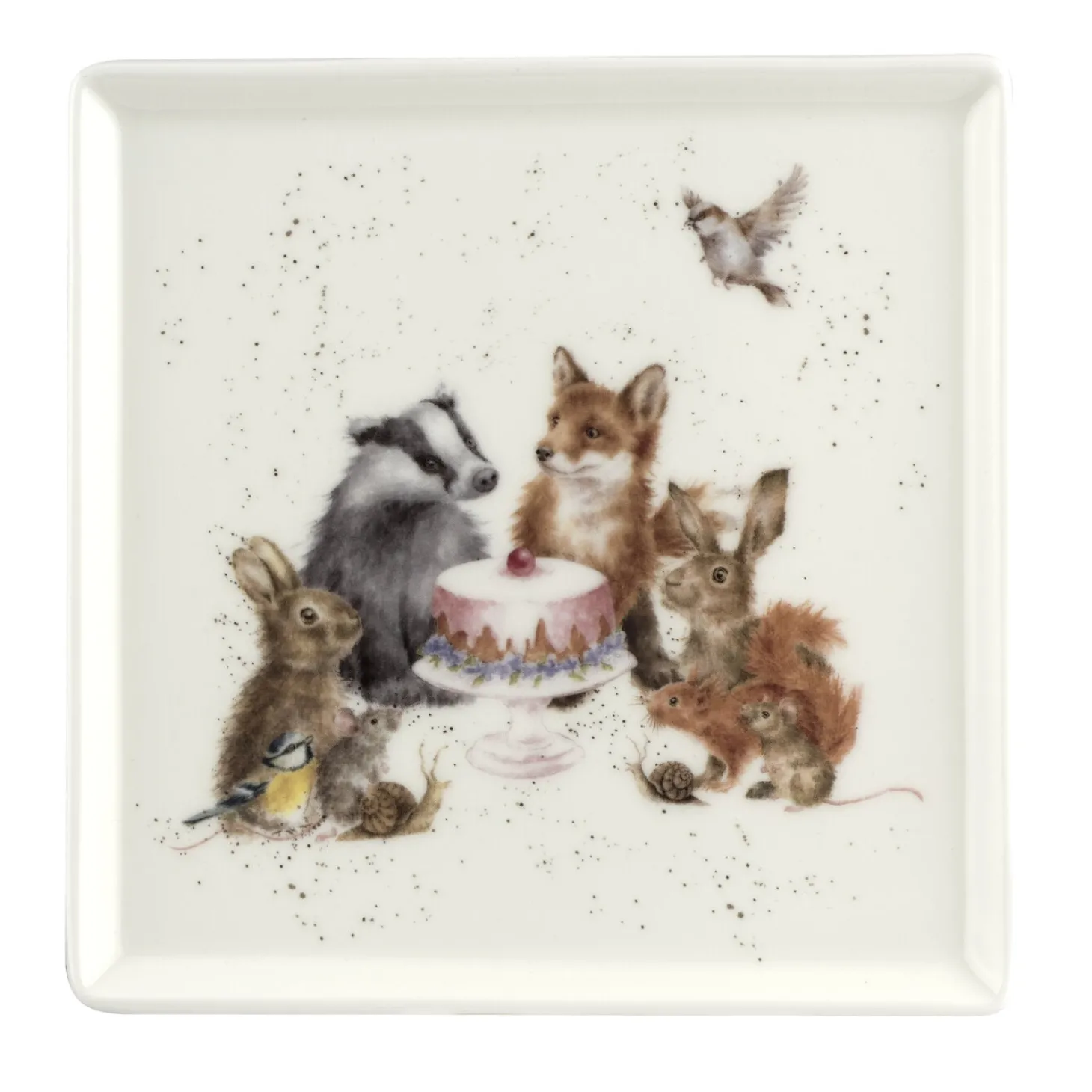 Royal Worcester Wrendale Square Plate - Woodland Party
