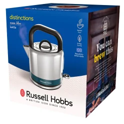 Russell Hobbs Distinctions 1.5 Litre Stainless Steel Kettle - Ocean Blue